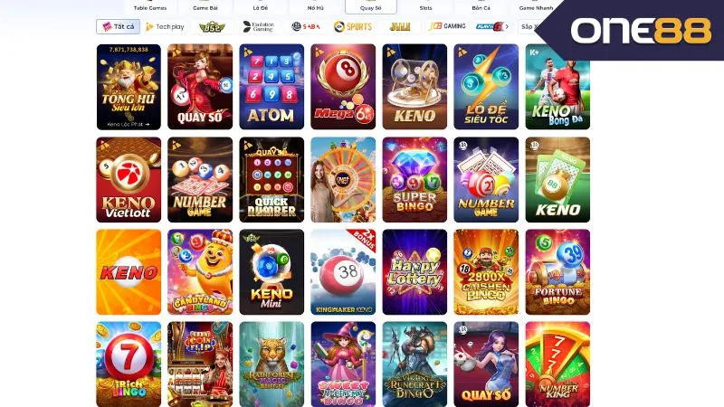 Chuyên mục quay số tổng hợp trò chơi từ các nhà cung cấp uy tín